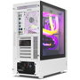 NOX Hummer Nemesis Semitorre Blanca con Cristal Templado y ARGB
