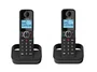 Alcatel F860 DUO EU Teléfono DECT Inalámbrico Negro con Identificador de Llamadas, Altavoz, Pantalla y 2 Terminales