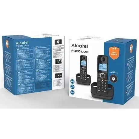 ALCATEL F860 Duo Teléfono DECT Inalámbrico Negro