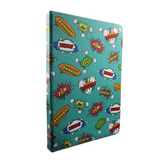 Maillon Technologique Funda Universal 11" (27.9 cm) Folio Comic Multicolor con Soporte - Resistente a Golpes y Arañazos para Tablets