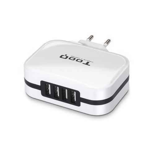 Tooq TQWC 1SC04WT Cargador de Pared 27W USB-C + USB-A Blanco