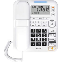 ALCATEL TMAX 70 Telefono Fijo Sobremesa con Teclas Grandes y Pantalla para Mayor Facilidad de Uso