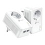 TP-Link TL-PA7027P Kit Powerline Gigabit, Adaptadores PLC AV2 1000 Mbps, 2 Puertos Ethernet, Blanco