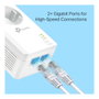 TP-Link TL-PA7027P Kit Powerline Gigabit, Adaptadores PLC AV2 1000 Mbps, 2 Puertos Ethernet, Blanco