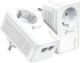 TP-Link TL-PA7027P KIT Adaptador Powerline AV1000 con 2 Puertos Gigabit y Enchufe Integrado