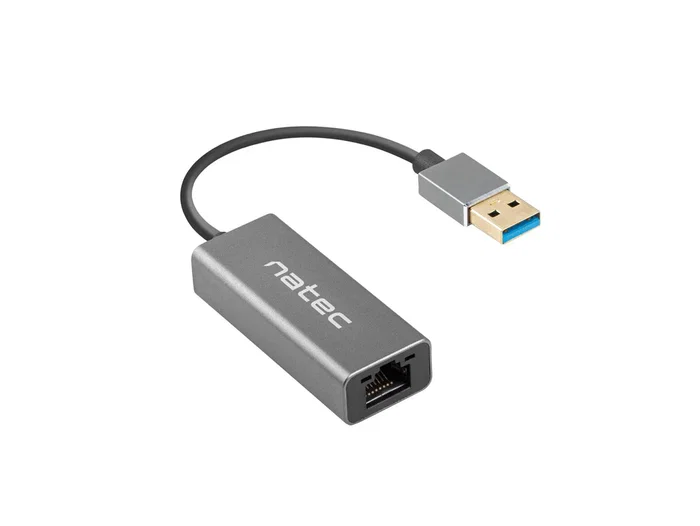 Natec Cricket Adaptador Ethernet USB 3.2 Gen 1 (3.1) a RJ45 Gigabit 10/100/1000 Mbit/s Negro - Aluminio