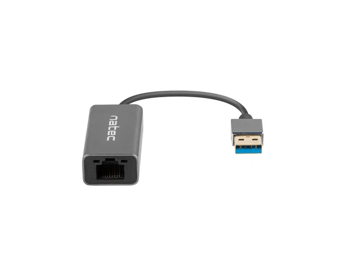 Natec Cricket Adaptador Ethernet USB 3.2 Gen 1 (3.1) a RJ45 Gigabit 10/100/1000 Mbit/s Negro - Aluminio