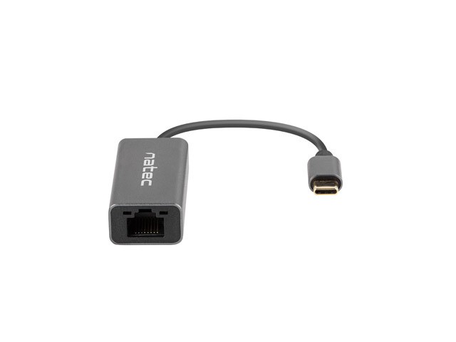 Natec Cricket Adaptador USB-C a Ethernet RJ45 1Gbps Gris
