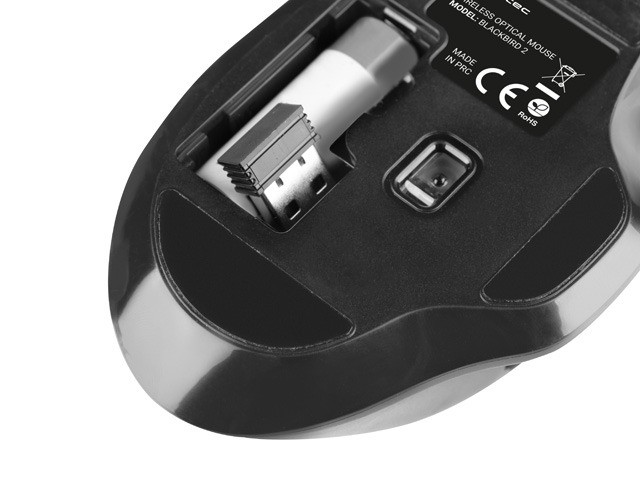 Natec Ratón Blackbird 2 Inalámbrico Silencioso Óptico 1600 DPI Negro