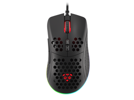 GENESIS Krypton 555 Ratón Gaming USB Óptico Pixart PAW3333 8000 DPI 7 Botones Programables RGB Ergonómico Mano Derecha Negro