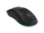 Genesis Krypton 555 Ratón Gaming para Diestros Óptico 8000 DPI Sensor Pixart PAW3333, 7 Botones Programables, 70g Ultraligero, Iluminación RGB, Cable USB - Negro