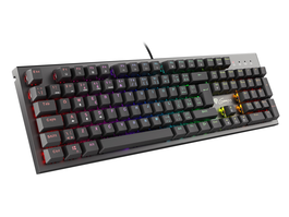 GENESIS THOR 300 Teclado Gaming Mecánico USB con Interruptores Outemu Red RGB, Distribución QWERTY Portugués de 104 Teclas, Negro