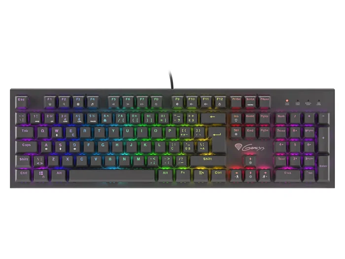 Genesis THOR 300 Teclado Gaming Mecánico RGB Portugués - Interruptores Outemu Brown, 104 Teclas, Retroiluminación LED, Negro, Formato Completo, USB