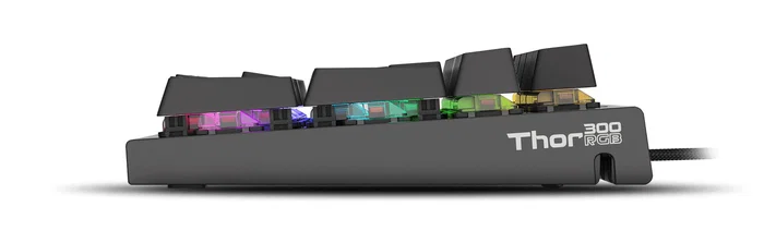 Genesis THOR 300 Teclado Gaming Mecánico RGB Portugués - Interruptores Outemu Brown, 104 Teclas, Retroiluminación LED, Negro, Formato Completo, USB