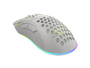 GENESIS Ratón Gaming Krypton 555, Óptico 8000 DPI, USB Tipo A, Mano Derecha, 7 Botones Programables, Iluminación RGB, Sensor Pixart PAW3333, Ultraligero 70g, Blanco