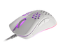 GENESIS Ratón Gaming Krypton 555, Óptico 8000 DPI, USB Tipo A, Mano Derecha, 7 Botones Programables, Iluminación RGB, Sensor Pixart PAW3333, Ultraligero 70g, Blanco