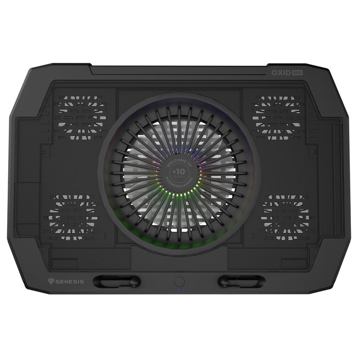 Genesis Oxid 850 Base refrigeradora RGB para portátiles hasta 17.3 pulgadas