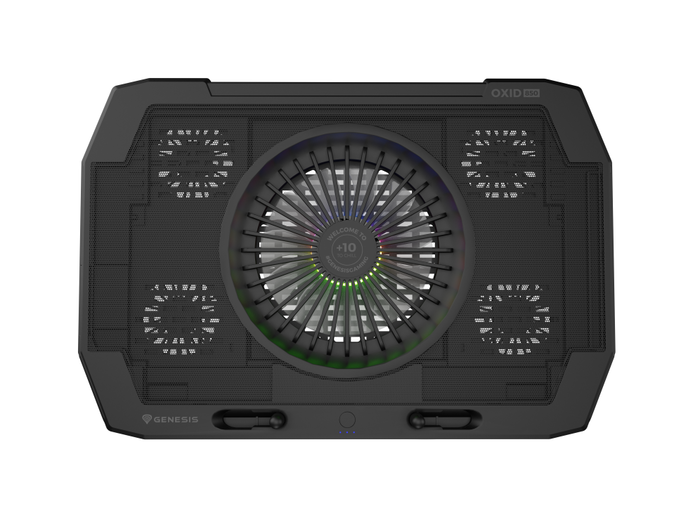 GENESIS Oxid 850 Almohadilla Refrigeradora para Portátil hasta 17.3", 5 Ventiladores, 2500 RPM, Negro GENESIS Oxid 850 Almohadilla Refrigeradora para Portátil hasta 17.3", 5 Ventiladores, 2500 RPM, Negro