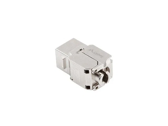 Lanberg KSF7-2000 Módulo Conector RJ-45 a LSA, 180° Plano, Acero Inoxidable, Cat7 FTP/F-UTP para Cable 22/26 AWG
