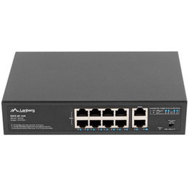 LANBERG RSFE-8P-2GE-120 Switch 10 Puertos con PoE+ 120W Negro
