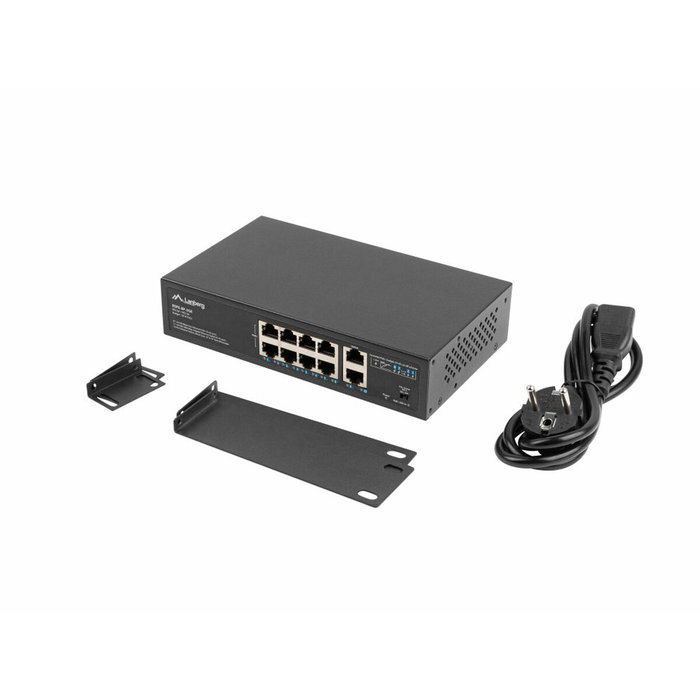 LANBERG RSFE-8P-2GE-120 Switch No Administrado PoE+ 120W 10 Puertos