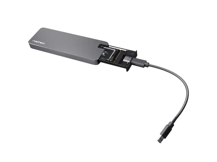 NATEC Rhino M.2 NVME Caja externa para SSD de aluminio, Negro