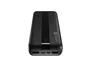 Natec Trevi Power Bank 20000 mAh Carga Rápida Powerbank con 2 Puertos USB-A + 1 Puerto USB-C, Color Negro