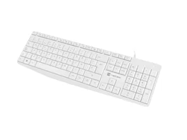 Natec NKL-1949 Teclado de Membrana QWERTY Español Blanco