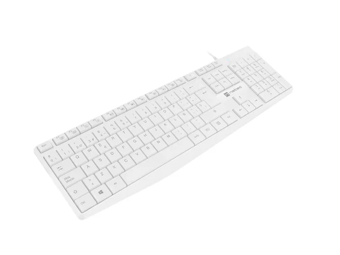 Natec NKL-1949 Teclado de Membrana QWERTY Español Blanco
