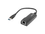 Lanberg NC-1000-01 Adaptador USB-A a RJ45 Ethernet Gigabit, Negro, Cable 0.15m, Hot-Swap, 38g
