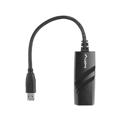 Lanberg NC-1000-01 Adaptador de red USB 3.0 a Ethernet RJ45 Gigabit Negro Lanberg NC-1000-01 Adaptador de red USB 3.0 a Ethernet RJ45 Gigabit Negro