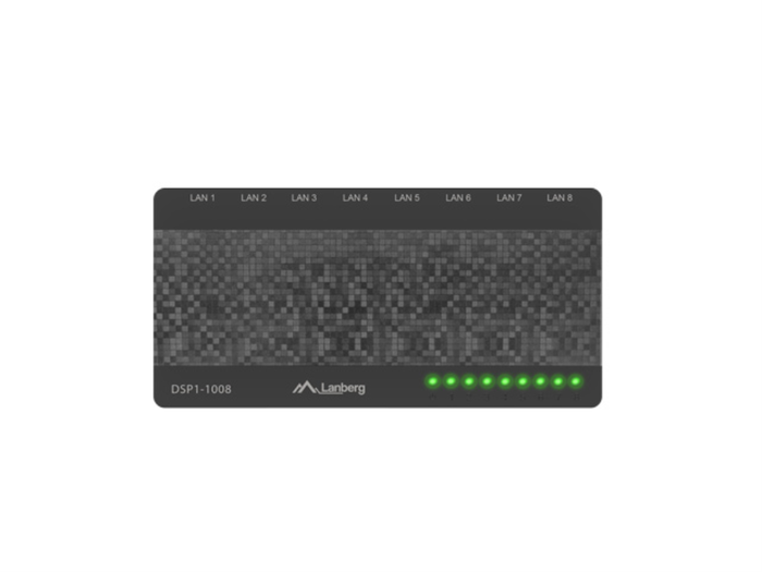 Lanberg DSP1-1008 Switch 8 Puertos Gigabit Chipset Realtek RTL8370N-VB Lanberg DSP1-1008 Switch 8 Puertos Gigabit Chipset Realtek RTL8370N-VB