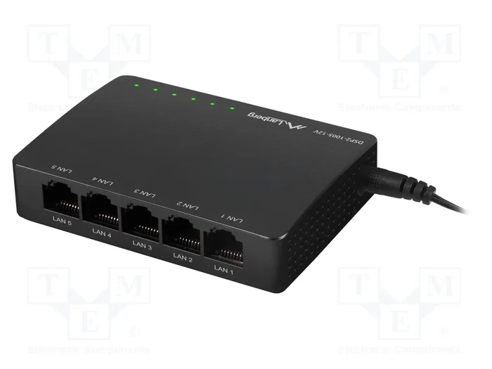 Lanberg DSP2-1005-12V Switch 5 Puertos Gigabit Ethernet Negro Lanberg DSP2-1005-12V Switch 5 Puertos Gigabit Ethernet Negro