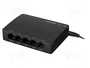 Lanberg DSP2-1005-12V Switch 5 Puertos Gigabit Ethernet Negro