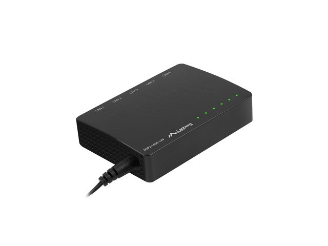 Lanberg DSP2-1005-12V Switch de escritorio 5 puertos Gigabit Ethernet