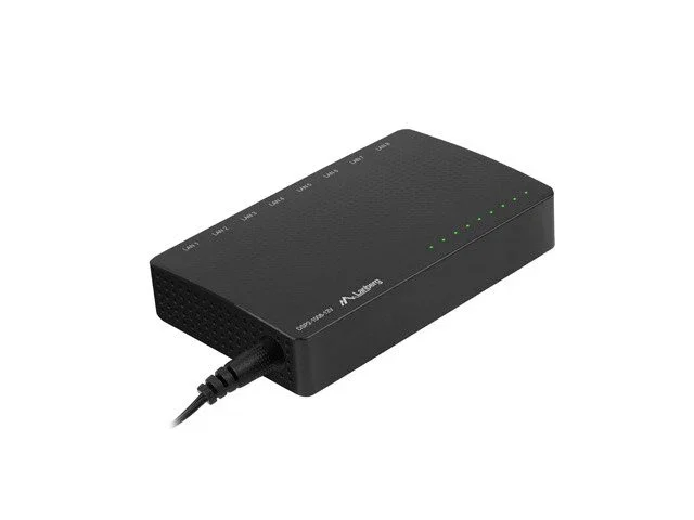 LANBERG DSP2-1008-12V Switch No Administrado 8 Puertos Gigabit Ethernet 12V Negro