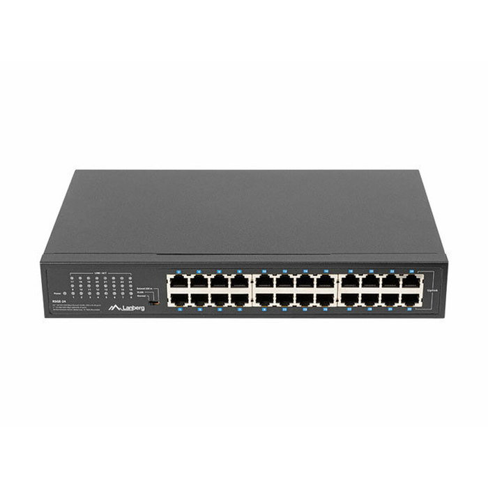 Lanberg RSGE-24 Switch No administrado 24 Puertos Gigabit 1U Negro