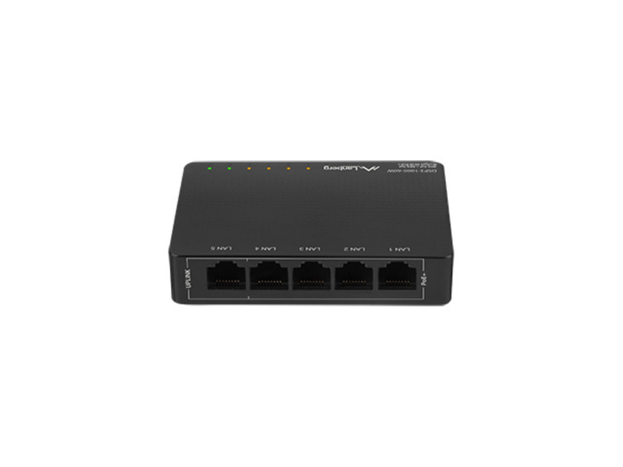 LANBERG DSP3-1005-60W Switch No Administrado Gigabit Ethernet (10/100/1000) con PoE 5 Puertos RJ-45 Negro LANBERG DSP3-1005-60W Switch No Administrado Gigabit Ethernet (10/100/1000) con PoE 5 Puertos RJ-45 Negro