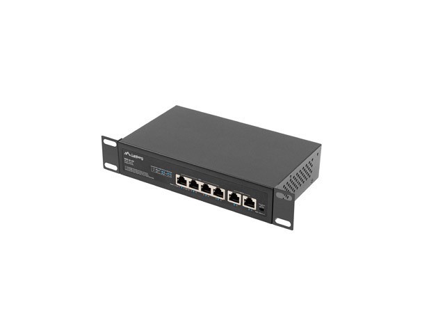 Lanberg RSFE-4P-2FE-60 Switch de 6 puertos con PoE+