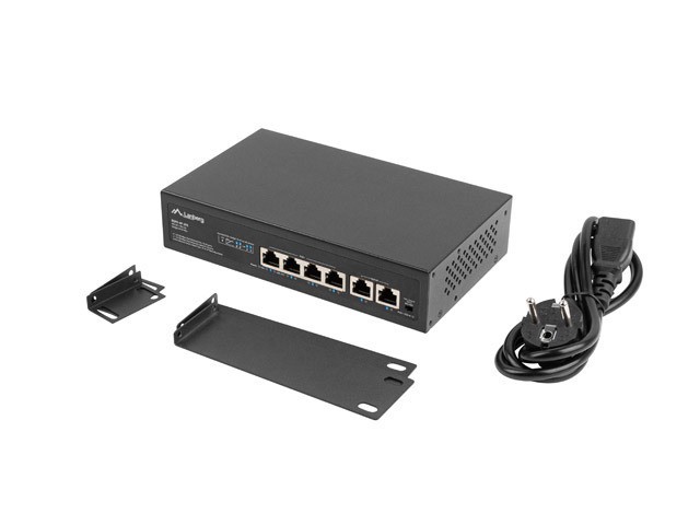 Lanberg RSFE-4P-2FE-60 Switch de 6 puertos con PoE+