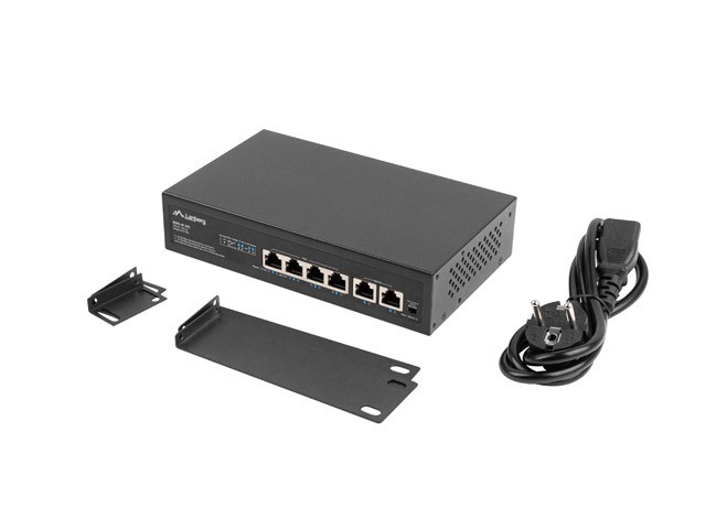 Lanberg RSFE-4P-2FE-60 Switch Fast Ethernet 6 puertos 4 PoE+