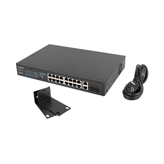 LANBERG RSFE-16P-2C-250 Switch No Administrado 18 Puertos Gigabit 250W PoE+