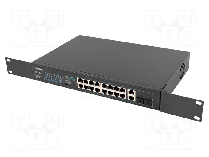 LANBERG RSFE-16P-2C-250 Switch No Administrado 18 Puertos Gigabit Ethernet, 16 PoE+, 250W, 1U Negro