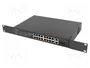 LANBERG RSFE-16P-2C-250 Switch No Administrado 18 Puertos Gigabit Ethernet, 16 PoE+, 250W, 1U Negro