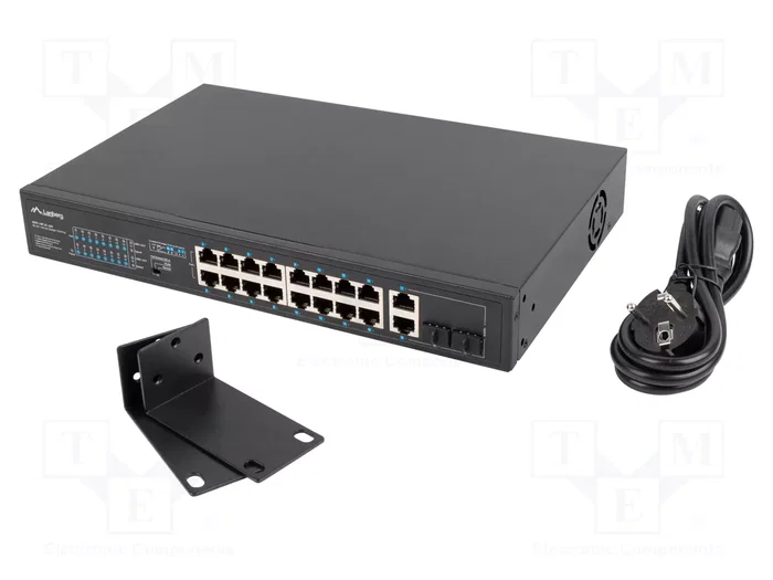 LANBERG RSFE-16P-2C-250 Switch No Administrado 18 Puertos Gigabit Ethernet, 16 PoE+, 250W, 1U Negro