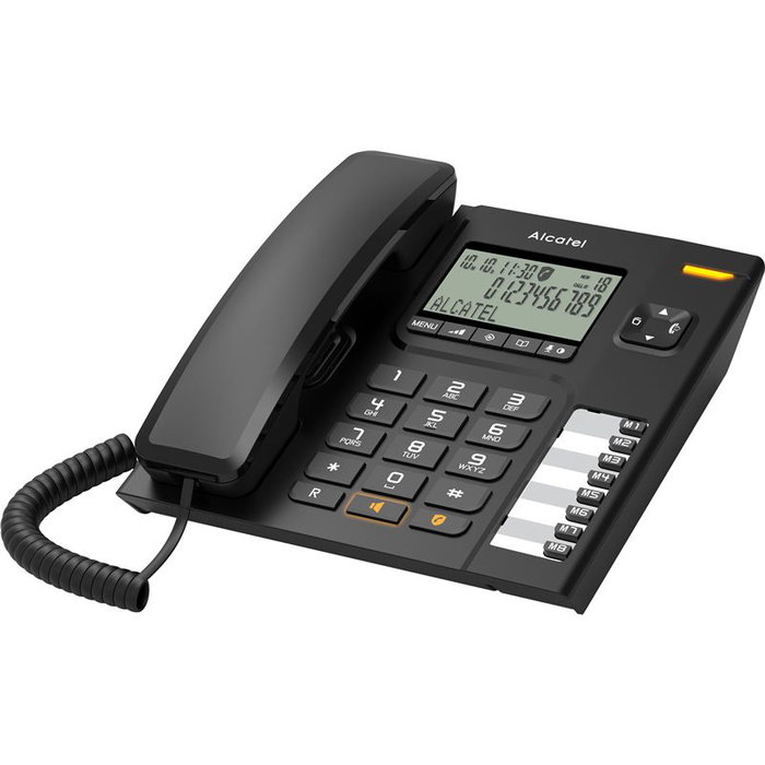 Alcatel Teléfono Fijo con Cable Modelo T78 en Color Negro Alcatel Teléfono Fijo con Cable Modelo T78 en Color Negro