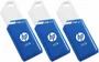 HP Pendrive x755w 32GB USB 3.1 (3.2 Gen1) Retráctil con Ranura para Colgar, Pack de 3 Unidades - Azul y Blanco