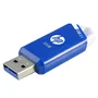HP Pendrive x755w 32GB USB 3.1 (3.2 Gen1) Retráctil con Ranura para Colgar, Pack de 3 Unidades - Azul y Blanco