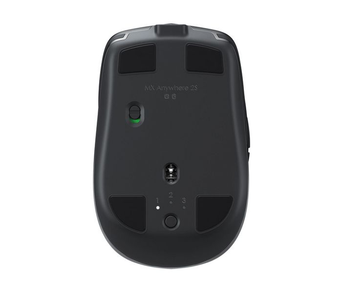 Logitech Ratón Inalámbrico MX Anywhere 2S, RF Wireless + Bluetooth, Sensor Darkfield, Grafito, Diseño Compacto Móvil