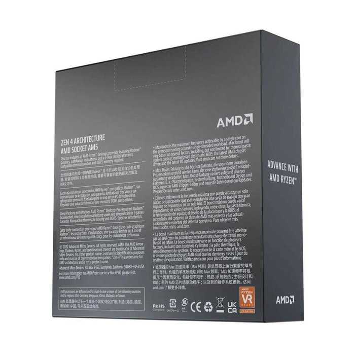 AMD Ryzen 5 7600X Procesador AM5 4,7 GHz 32 MB L3 Caja